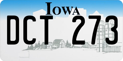 IA license plate DCT273