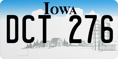 IA license plate DCT276