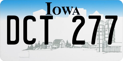IA license plate DCT277