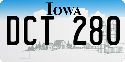 IA license plate DCT280