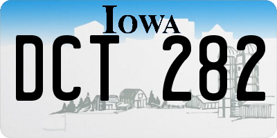 IA license plate DCT282