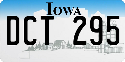 IA license plate DCT295