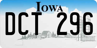 IA license plate DCT296