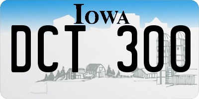 IA license plate DCT300