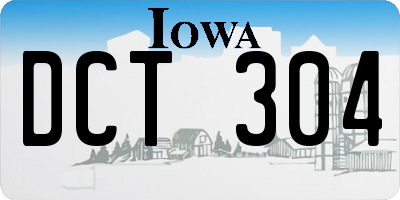 IA license plate DCT304