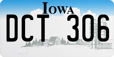 IA license plate DCT306