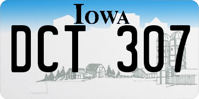 IA license plate DCT307