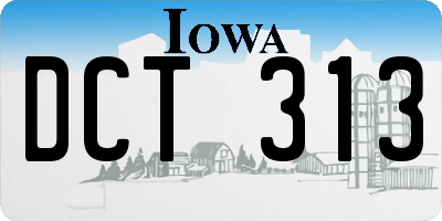 IA license plate DCT313