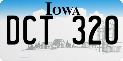 IA license plate DCT320