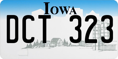 IA license plate DCT323