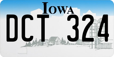 IA license plate DCT324