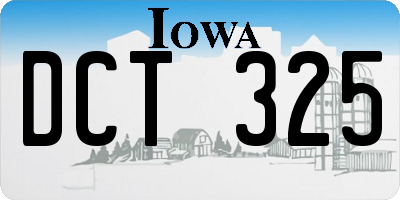 IA license plate DCT325