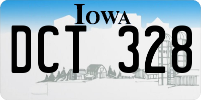 IA license plate DCT328