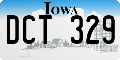 IA license plate DCT329