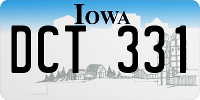 IA license plate DCT331