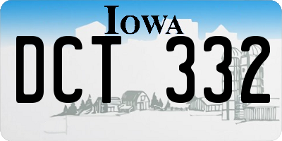 IA license plate DCT332