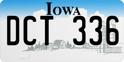 IA license plate DCT336