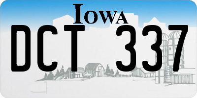 IA license plate DCT337