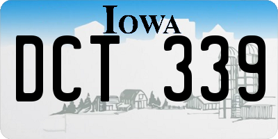 IA license plate DCT339