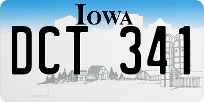 IA license plate DCT341