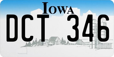 IA license plate DCT346