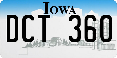 IA license plate DCT360