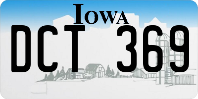 IA license plate DCT369