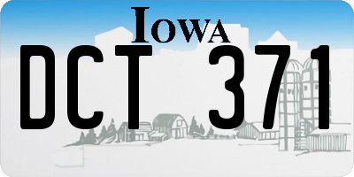 IA license plate DCT371