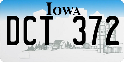 IA license plate DCT372