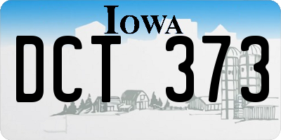 IA license plate DCT373
