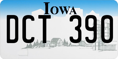 IA license plate DCT390
