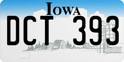IA license plate DCT393