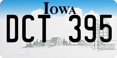 IA license plate DCT395