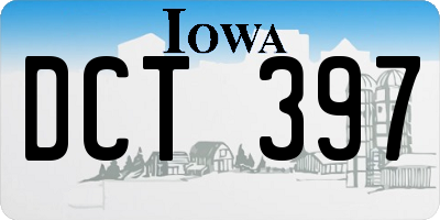 IA license plate DCT397