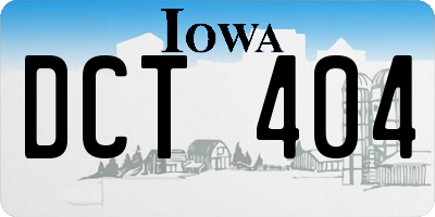 IA license plate DCT404