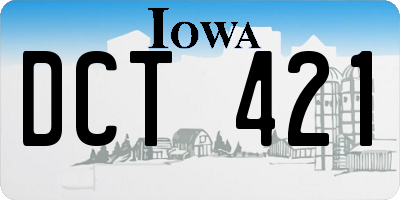 IA license plate DCT421