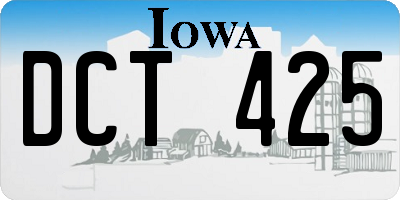 IA license plate DCT425