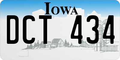IA license plate DCT434