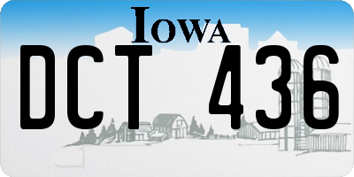 IA license plate DCT436