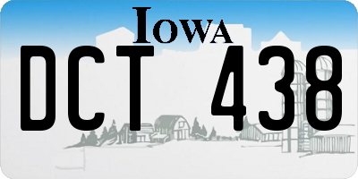 IA license plate DCT438