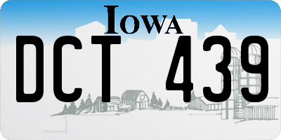IA license plate DCT439