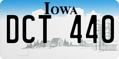 IA license plate DCT440