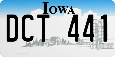 IA license plate DCT441