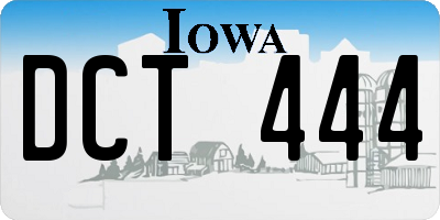 IA license plate DCT444