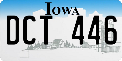 IA license plate DCT446