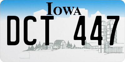IA license plate DCT447