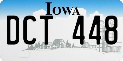 IA license plate DCT448