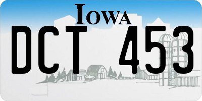 IA license plate DCT453