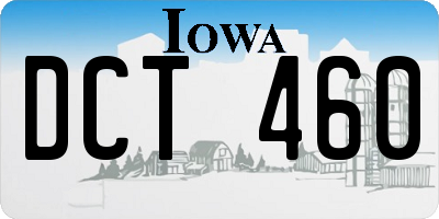 IA license plate DCT460