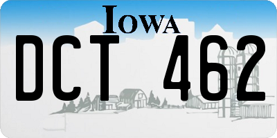 IA license plate DCT462